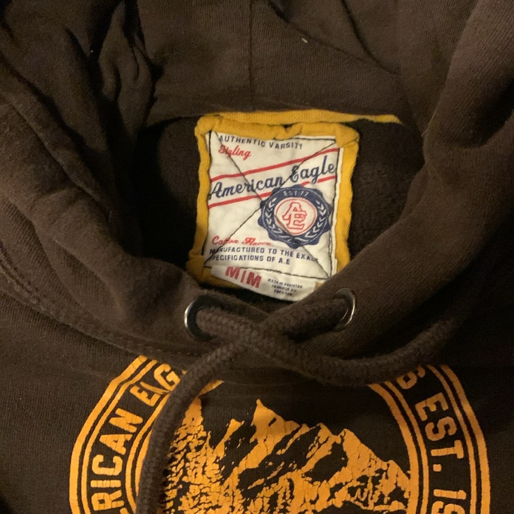 Vintage American eagle brown hoodie - Picture 2 of 4